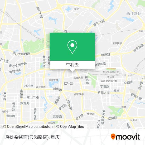 胖娃杂酱面(云岗路店)地图