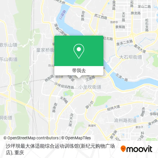 沙坪坝最大体适能综合运动训练馆(新纪元购物广场店)地图