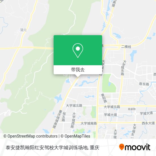 泰安捷凯翰阳红安驾校大学城训练场地地图