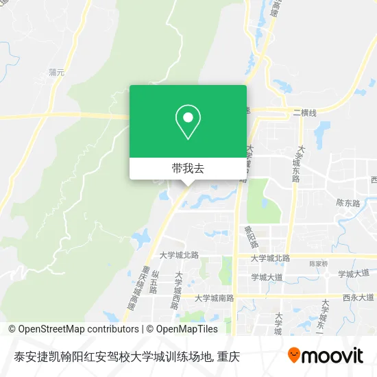 泰安捷凯翰阳红安驾校大学城训练场地地图