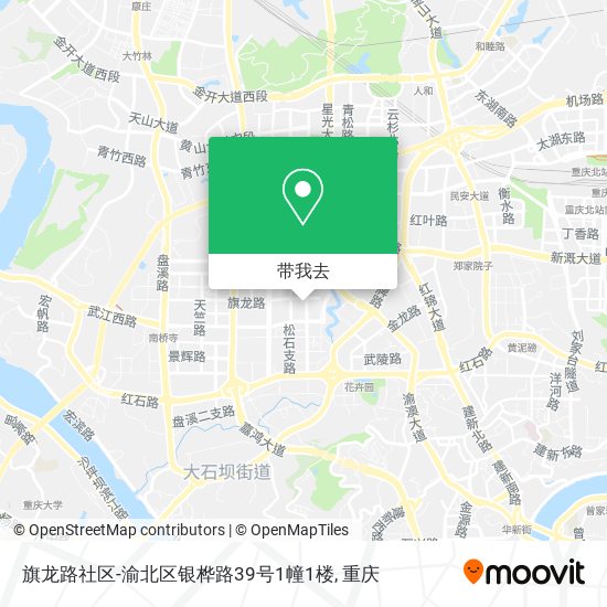 旗龙路社区-渝北区银桦路39号1幢1楼地图