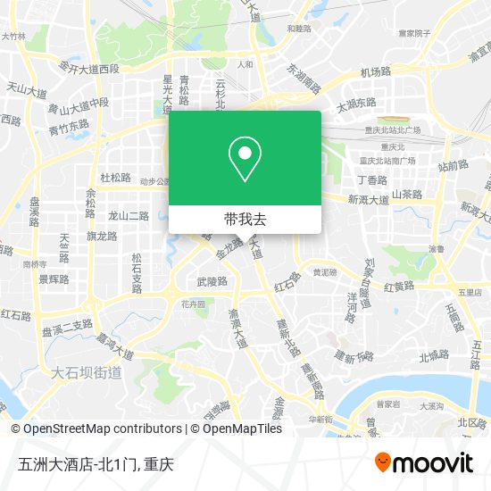 五洲大酒店-北1门地图