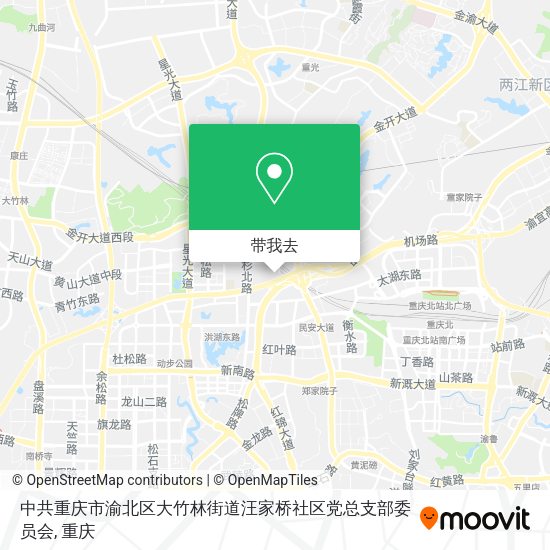 中共重庆市渝北区大竹林街道汪家桥社区党总支部委员会地图