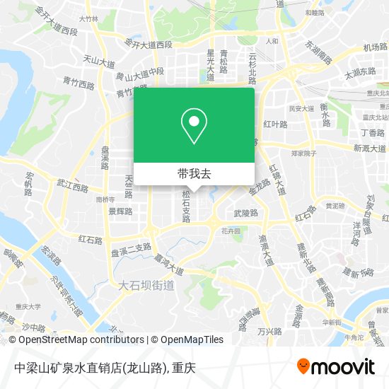 中梁山矿泉水直销店(龙山路)地图