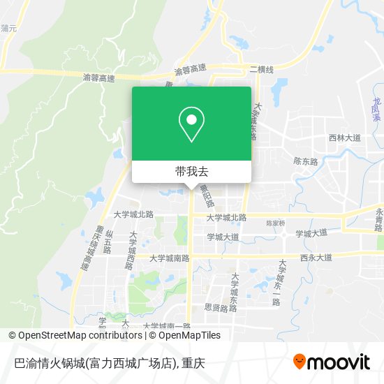 巴渝情火锅城(富力西城广场店)地图