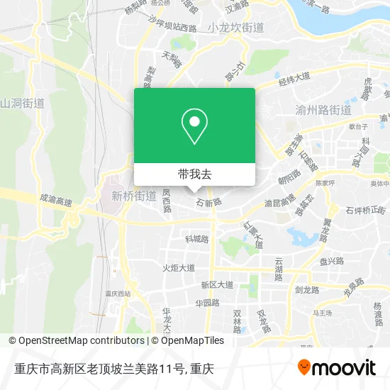 重庆市高新区老顶坡兰美路11号地图