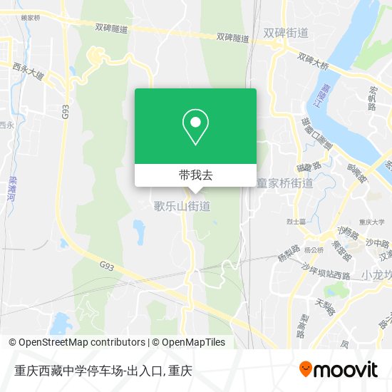 重庆西藏中学停车场-出入口地图