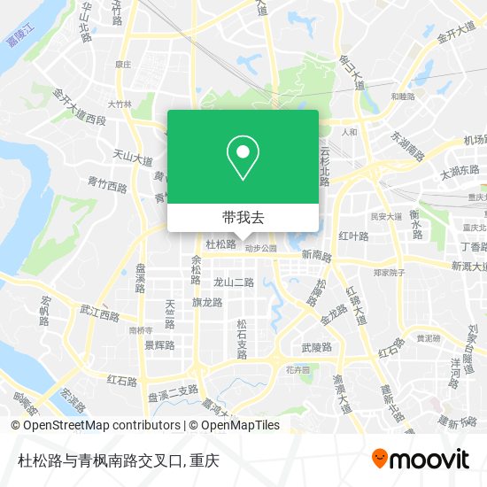 杜松路与青枫南路交叉口地图