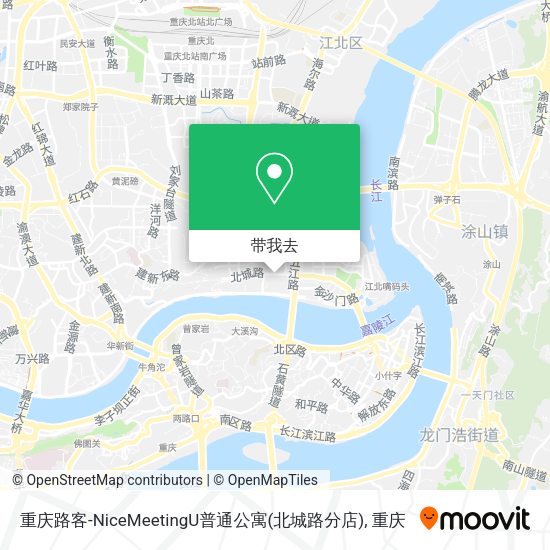 重庆路客-NiceMeetingU普通公寓(北城路分店)地图