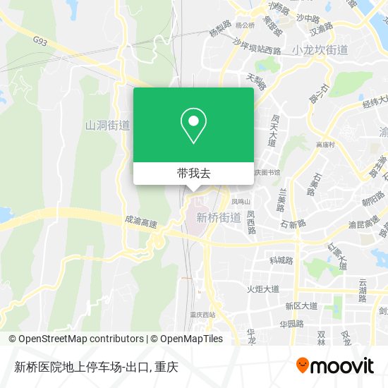 新桥医院地上停车场-出口地图