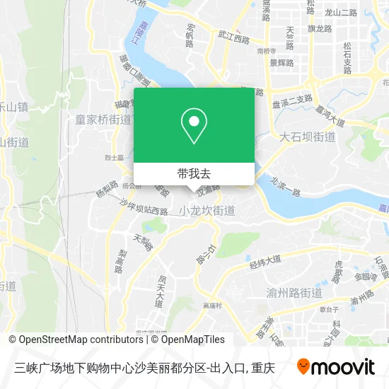 三峡广场地下购物中心沙美丽都分区-出入口地图