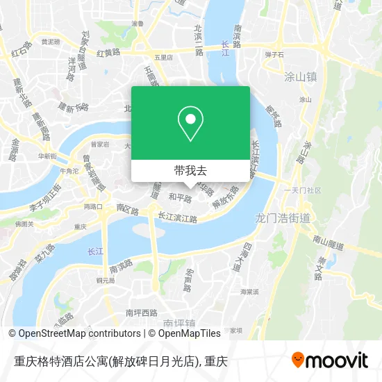 重庆格特酒店公寓(解放碑日月光店)地图
