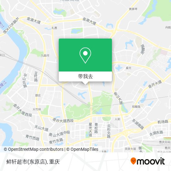 鲜轩超市(东原店)地图