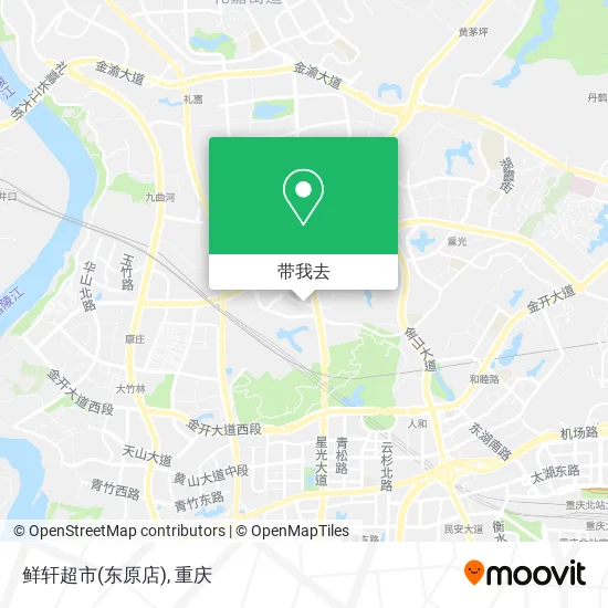 鲜轩超市(东原店)地图