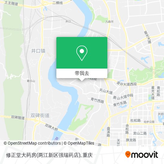 修正堂大药房(两江新区强瑞药店)地图