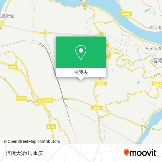 涪陵大梁山地图