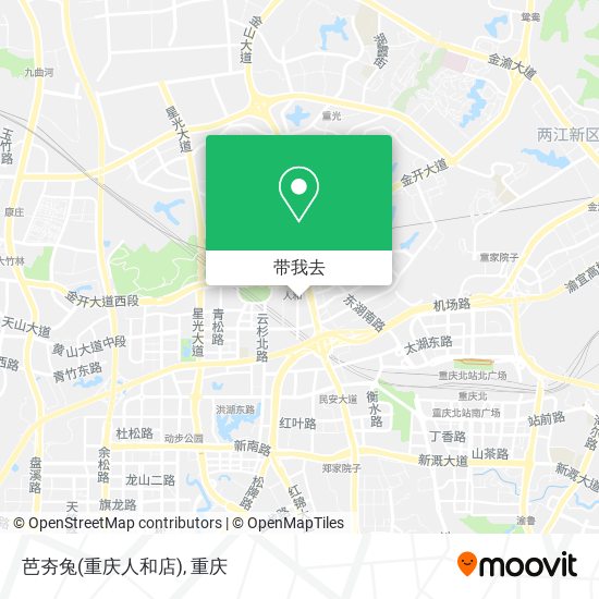 芭夯兔(重庆人和店)地图