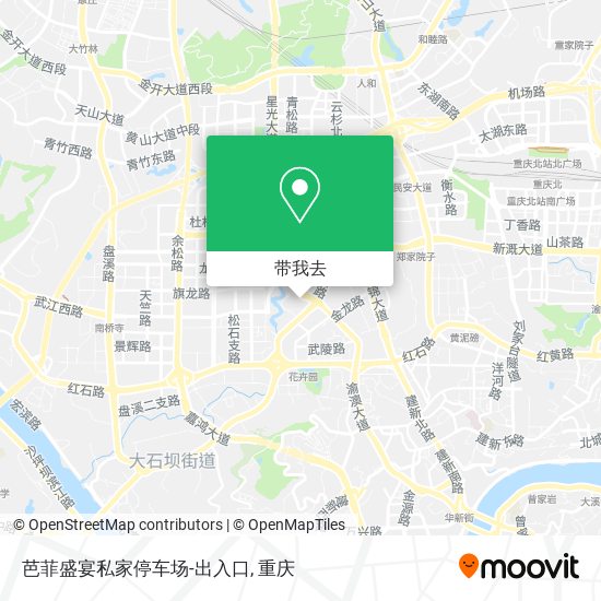 芭菲盛宴私家停车场-出入口地图