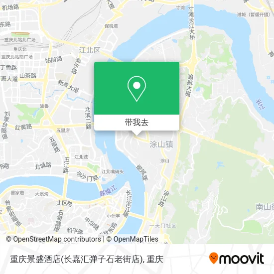 重庆景盛酒店(长嘉汇弹子石老街店)地图