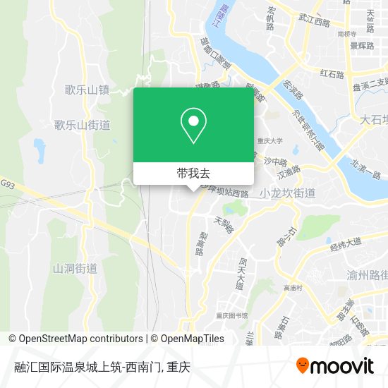 融汇国际温泉城上筑-西南门地图