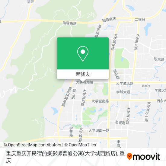 重庆重庆开民宿的摄影师普通公寓(大学城西路店)地图