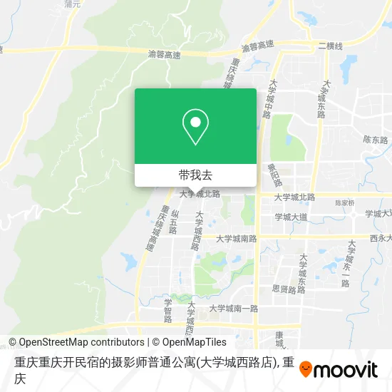 重庆重庆开民宿的摄影师普通公寓(大学城西路店)地图