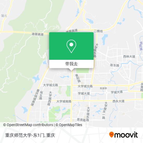 重庆师范大学-东1门地图