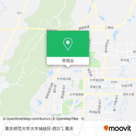 重庆师范大学大学城校区-西2门地图