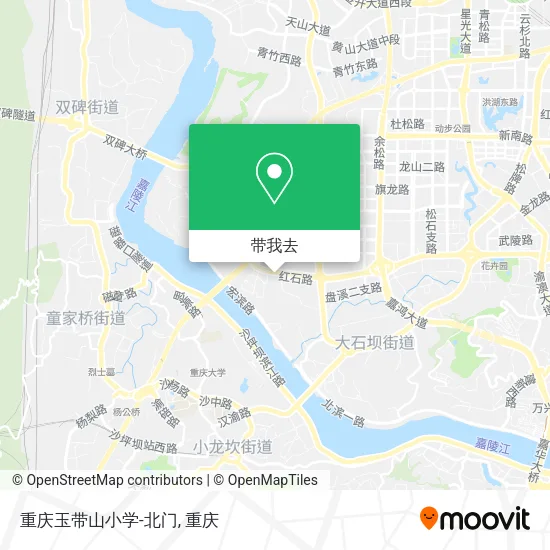 重庆玉带山小学-北门地图
