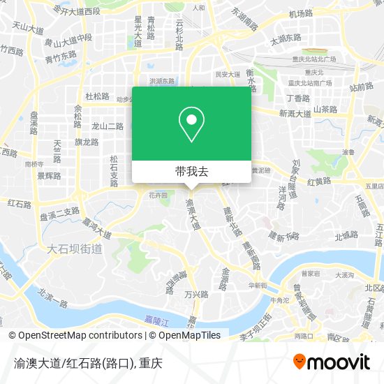 渝澳大道/红石路(路口)地图