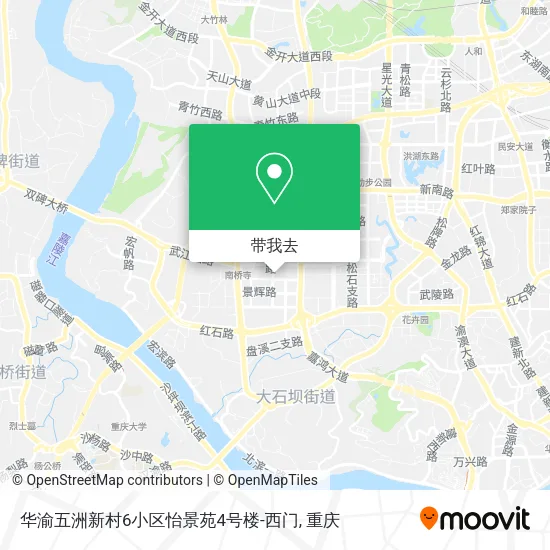 华渝五洲新村6小区怡景苑4号楼-西门地图