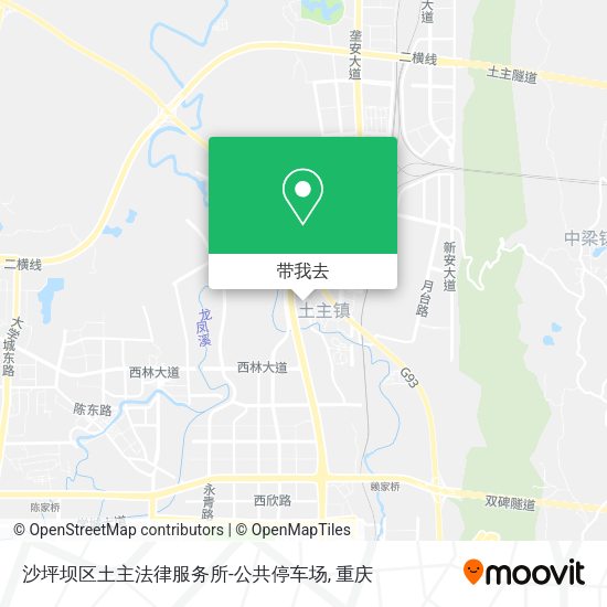 沙坪坝区土主法律服务所-公共停车场地图