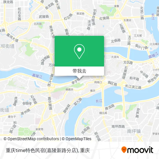 重庆time特色民宿(嘉陵新路分店)地图