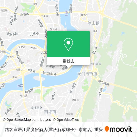 路客宜居江景度假酒店(重庆解放碑长江索道店)地图