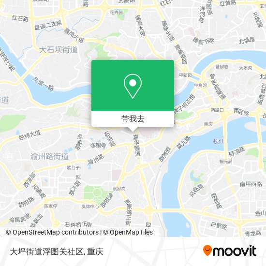 大坪街道浮图关社区地图