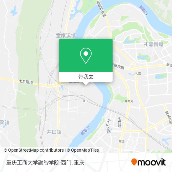 重庆工商大学融智学院-西门地图