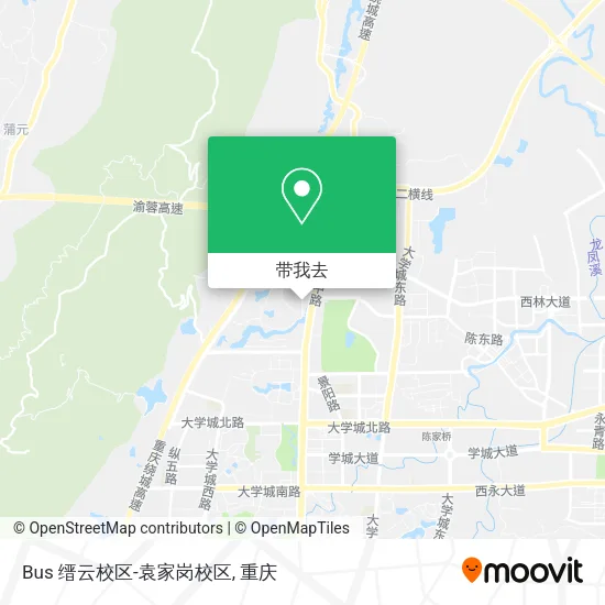 Bus 缙云校区-袁家岗校区地图