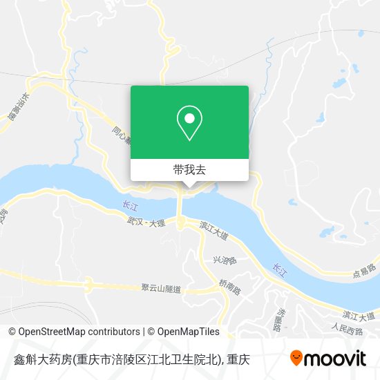 鑫斛大药房(重庆市涪陵区江北卫生院北)地图