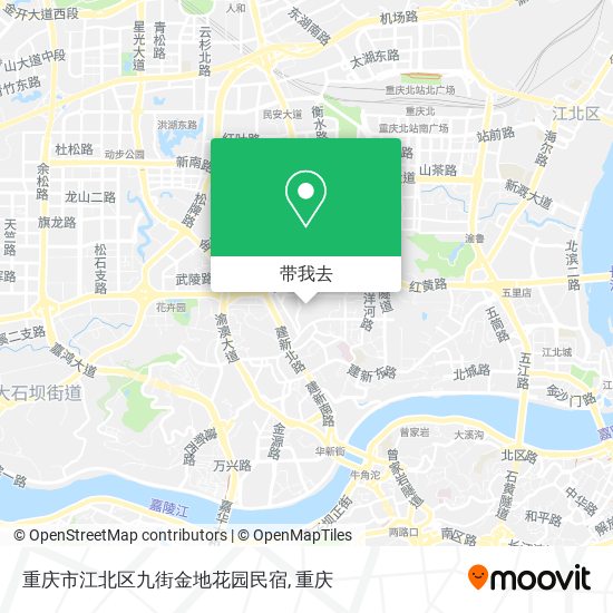 重庆市江北区九街金地花园民宿地图