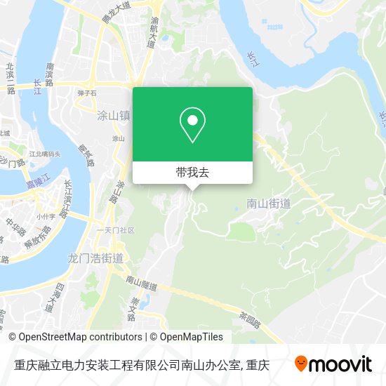 重庆融立电力安装工程有限公司南山办公室地图