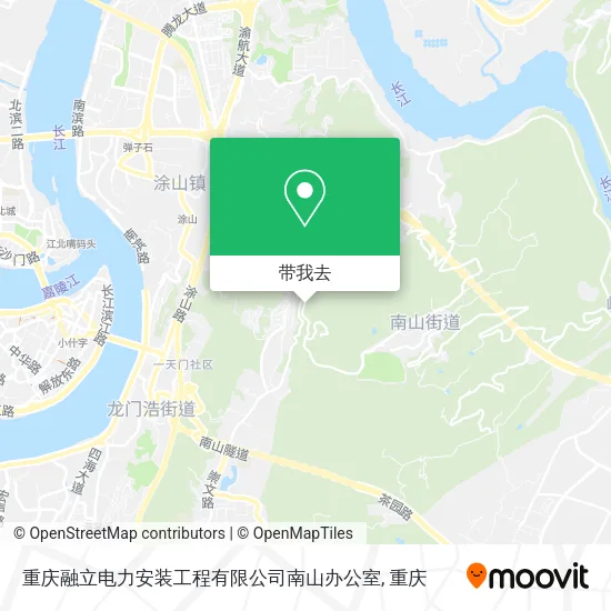重庆融立电力安装工程有限公司南山办公室地图