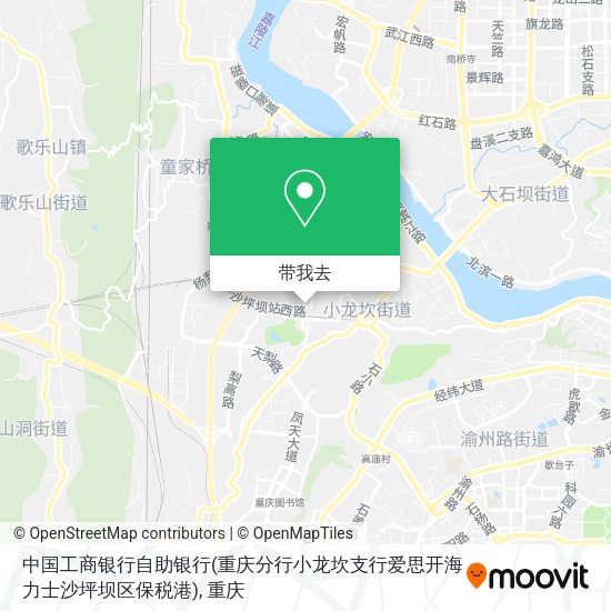 中国工商银行自助银行(重庆分行小龙坎支行爱思开海力士沙坪坝区保税港)地图