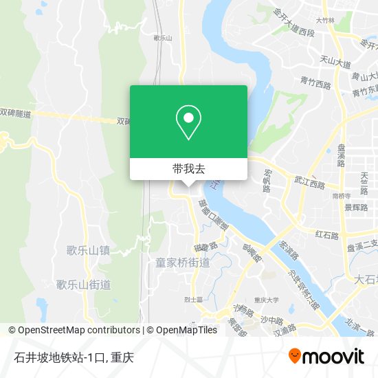 石井坡地铁站-1口地图