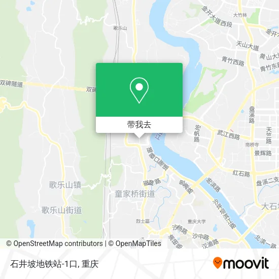 石井坡地铁站-1口地图