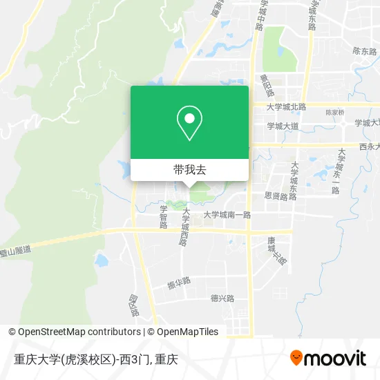 重庆大学(虎溪校区)-西3门地图