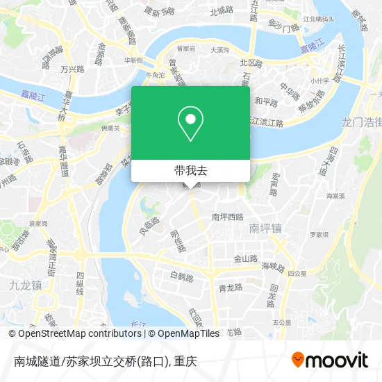 南城隧道/苏家坝立交桥(路口)地图