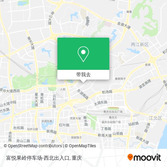 富悦果岭停车场-西北出入口地图
