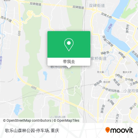 歌乐山森林公园-停车场地图