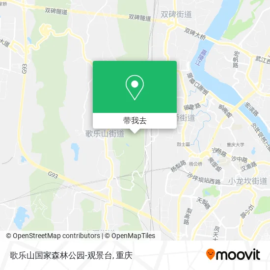 歌乐山国家森林公园-观景台地图