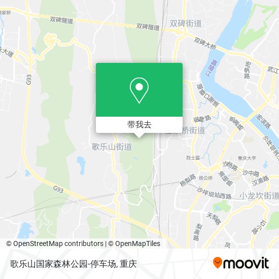 歌乐山国家森林公园-停车场地图